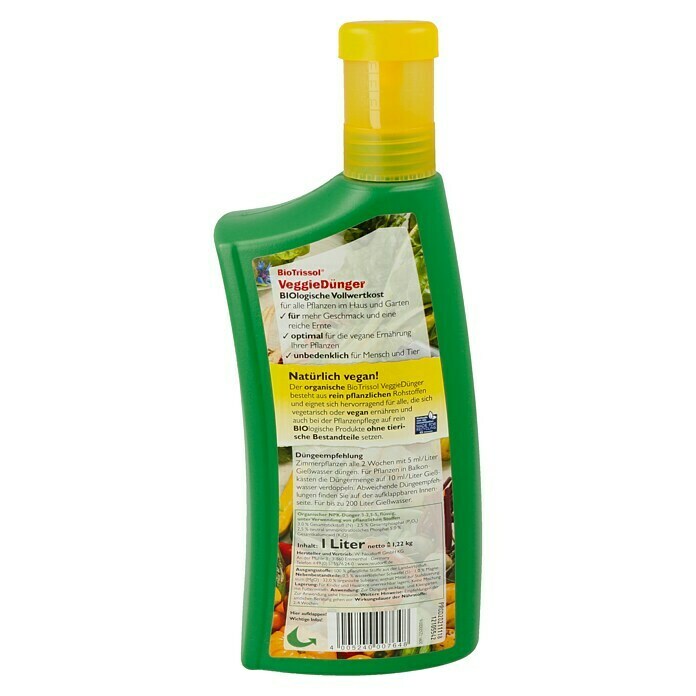 Neudorff BioTrissol Tomatendünger1 l, Inhalt ausreichend für ca.: 100 l Back View