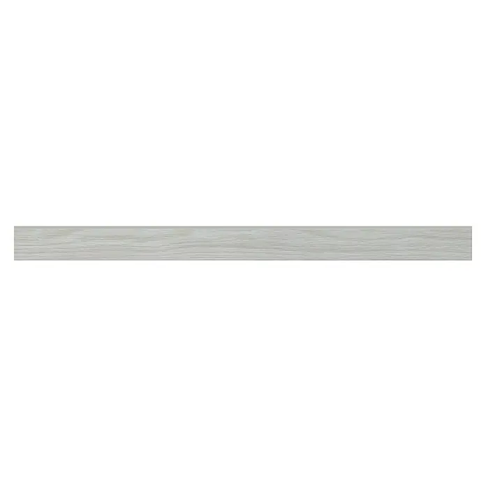 Zócalo cerámico Noe - 9 x 120 cm, Gris, Mate - Suelo de madera blanca con una veta sutil, ideal para interiores modernos y luminosos. El color neutro crea un ambiente elegante.
