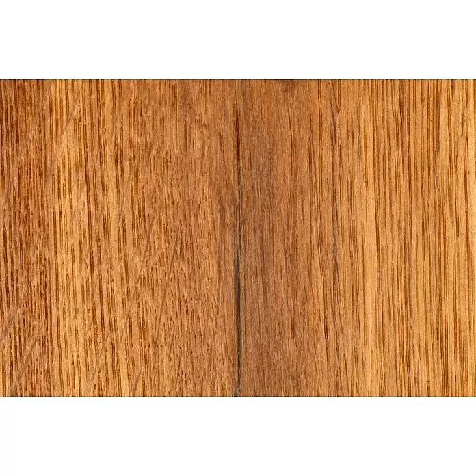 Parkett - Eiche Byzanz, Landhausdiele, 1.900 x 190 x 14 mm - Nahaufnahme einer natürlichen braunen Holzmaserung mit vertikalen Linien.