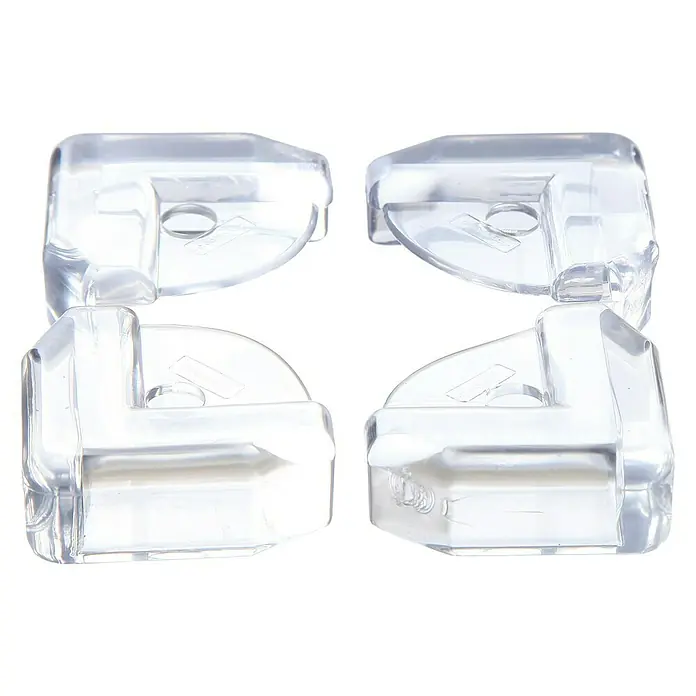 Dreambaby Glas-Eckenschutz - 4 Stk., Kleben - Vier transparente Eckenschützer für Möbel, die einen sicheren Schutz vor Stößen bieten.