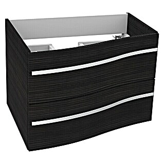 Camargue Lineo Waschtischunterschrank  (Dark Oak, Links)