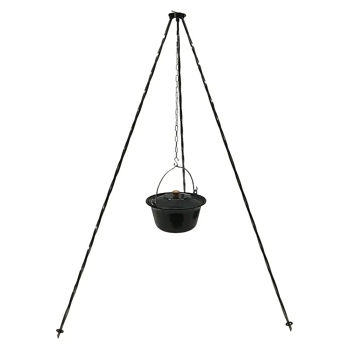 Buschbeck Gulaschtopf - 6 l - Dreibeiniger Kochtopf mit Deckel, ideal für das Kochen im Freien. Robuste Konstruktion für Lagerfeuerküche.