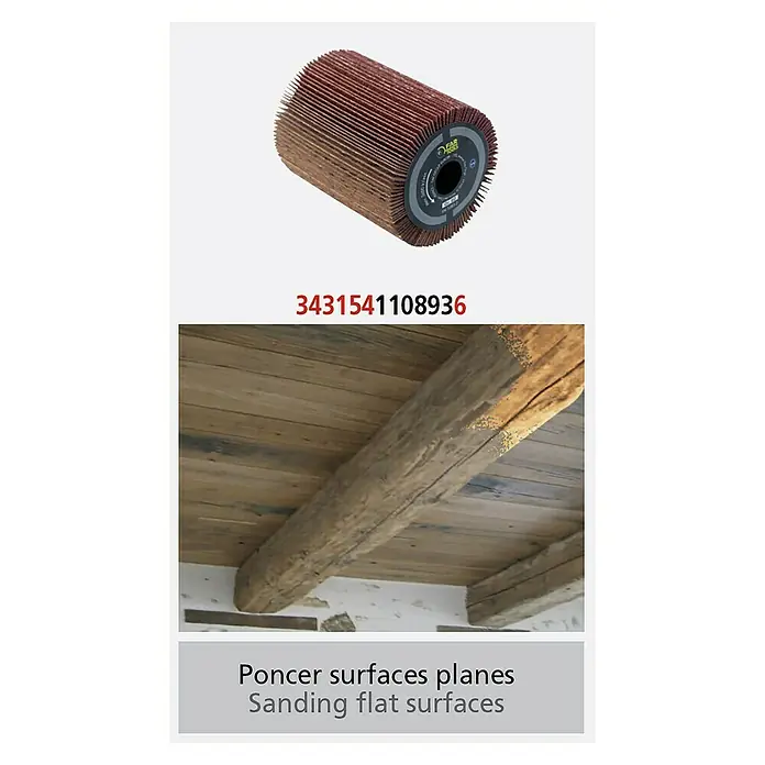 Fartools Bürstenwalze Faltenschleifwalze - Passend für: Fartools Multifunktionsschleifer REX 80, Geeignet für: Holz, 1 Stk. - Schleifmoprolle für glatte Oberflächen. Ideal zum Schleifen von Holz und anderen Materialien, für ein gleichmäßiges Finish.