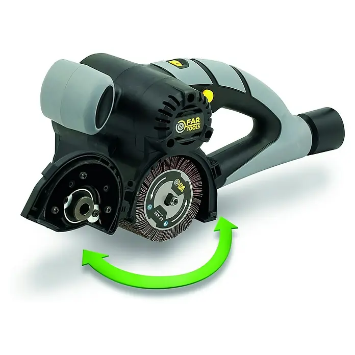 Fartools Renovierungsschleifer REX 80 Compact - 420 W - Das FAR Tools Elektrowerkzeug mit Schleifscheibe, ideal zum Bearbeiten verschiedener Oberflächen. Präzise Ergebnisse dank hochwertiger Verarbeitung.