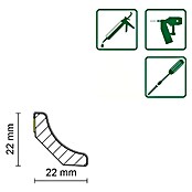 Hohlkehlleiste (L x B x H: 240 cm x 22 mm x 22 mm, MDF/Folie Holzdekor) | BAUHAUS