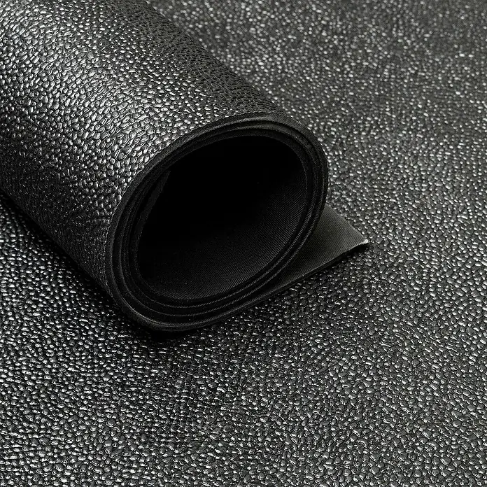 Riefenläufer Meterware MOHAWK Design - Breite: 120 cm, Materialstärke: 3 mm - Eine Rolle schwarzes Gummimaterial mit genoppter Oberfläche. Ideal für Bodenbeläge oder Dichtungen mit Anti-Rutsch-Effekt.