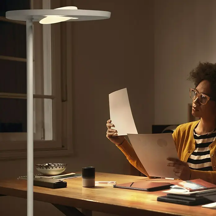 Ledvance SUN@Home LED-Stehleuchte Panan - 36 W, Höhe: 180 cm, Weiß, Kaltweiß - Die moderne Stehlampe spendet warmes Licht, ideal zum Lesen oder Arbeiten. Elegantes Design für jeden Raum.