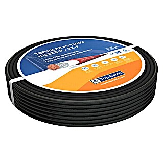 Cable de goma Top Solar (H1Z2Z2-K, 25 m, Negro, Diámetro: 6 mm)