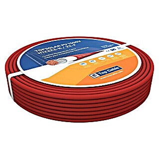 Cable de goma Top Solar (H1Z2Z2-K, 25 m, Rojo, Diámetro: 6 mm)