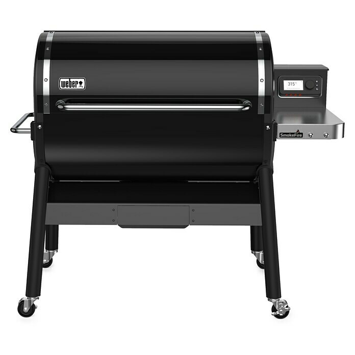 Weber Pelletgrill Smokefire EX6 GBSSchwarz, Hauptgrillfläche: 46 x 91 cm, Material Rost: Edelstahl Front View