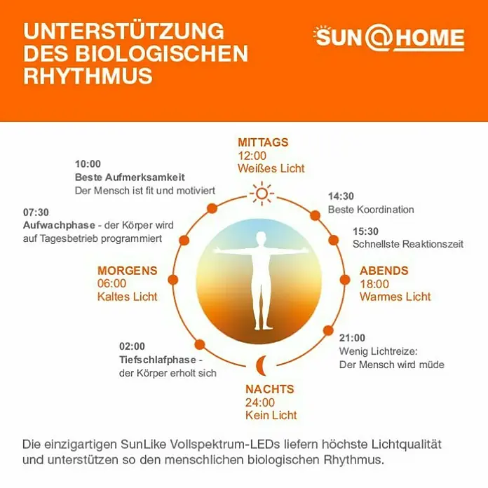 Ledvance SUN@Home Smart-LED-Lampe Smart+ WIFIE14, Dimmbar, Neutralweiß, 425 lm, 4,9 W - Darstellung des biologischen Rhythmus, der die beste Aufmerksamkeit, Koordination und Reaktionszeit des Menschen hervorhebt.