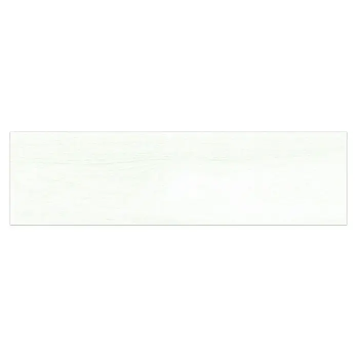 Pavimento porcelánico Alcázar - 20 x 75 cm, Pearl, Mate - Panel rectangular en blanco brillante, ideal para interiores modernos. Elegancia sencilla y líneas limpias para opciones de diseño versátiles.