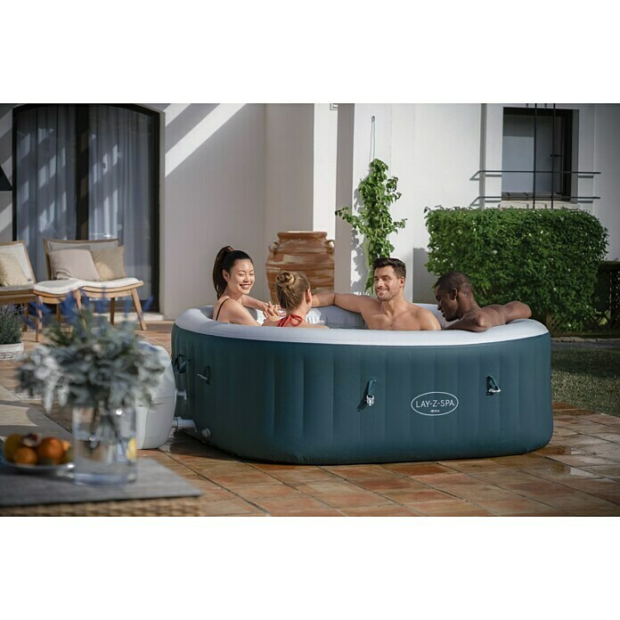 Bestway Lay-Z-Spa Außen-Whirlpool Ibiza Air-Jet180 x 180 x 66 cm, 778 l, Geeignet für: 4 - 6 Personen Use Shot