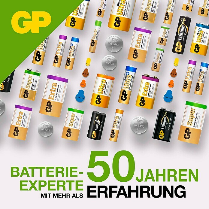 GP Knopfzelle Batterien LR44, Alkaline1,5 V, 10 Stk. Unknown