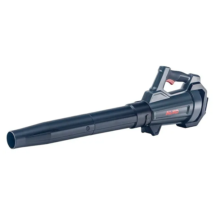 AL-KO Bosch Home & Garden Compatible Akku-Laubbläser LB 1860 SET - 18 V, 1 Akku, 2,5 Ah, Blasgeschwindigkeit: 165 km/h, Blasleistung: 450 m³/min - Abgebildet ist ein Laubbläser der Marke AL-KO, ein nützliches Gartengerät zum Entfernen von Laub und Schmutz von Gehwegen und Rasenflächen.