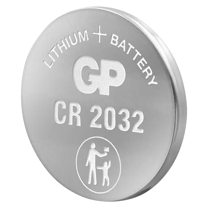 GP Lithium Batterie Knopfzellen CR2032 3V5 Stk. - Silberne GP CR2032 Lithium Knopfzelle.