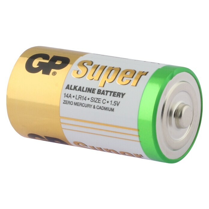 GP Super Batterie C / LR14 Alkaline1,5 V, 4 Stk. Diagonal View