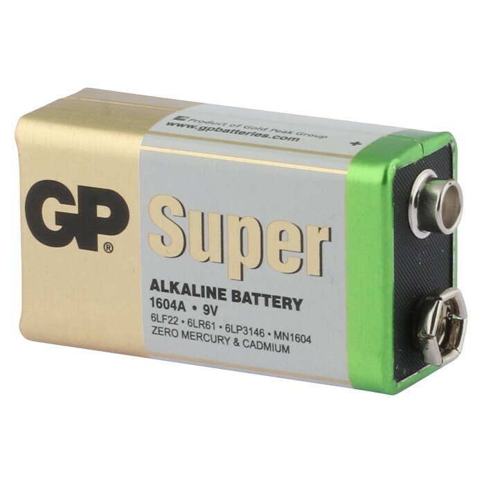 GP Super Batterie 9V Blockbatterien, Alkaline9 V, 8 Stk. Diagonal View