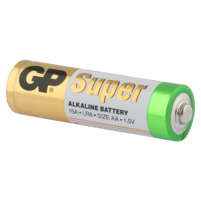 GP Super Batterie AA Mignon/LR6, Alkaline1,5 V, 40 Stk. Diagonal View