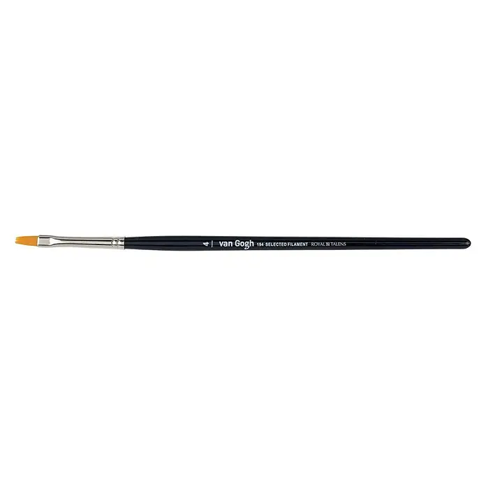Talens Van Gogh Pincel plano AC Toray 194 - Tamaño pincel: N.1, Fibra sintética, Madera - Pincel "van Gogh 194 Selected Filament Royal Talens" con punta plana para pintura artística, ideal para detalles y resultados profesionales.