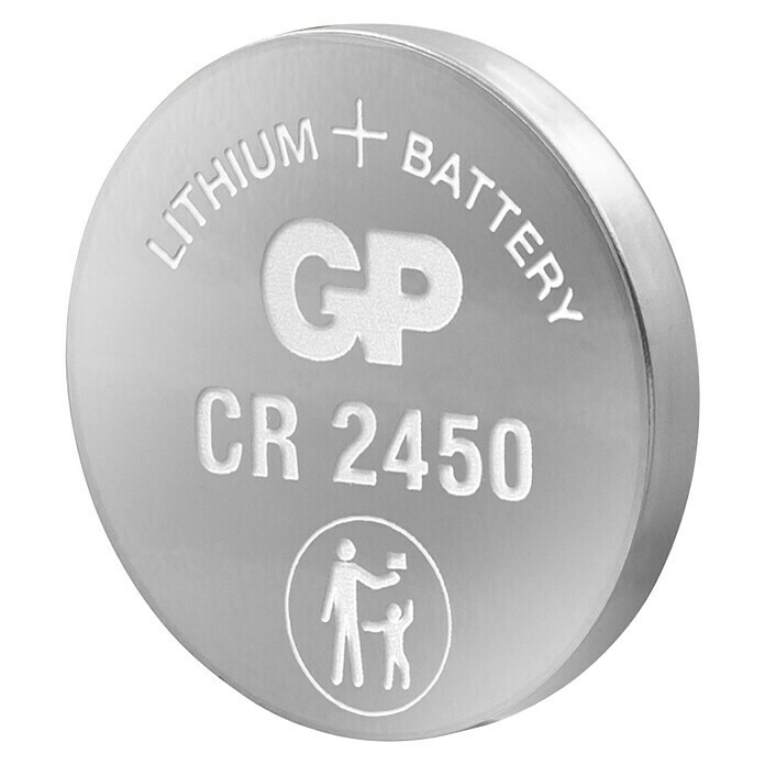 GP Lithium Batterie Knopfzellen CR2450 3V5 Stk. Diagonal View