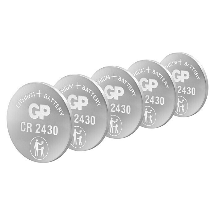 GP Lithium Batterie Knopfzellen CR2430 3V5 Stk. Diagonal View