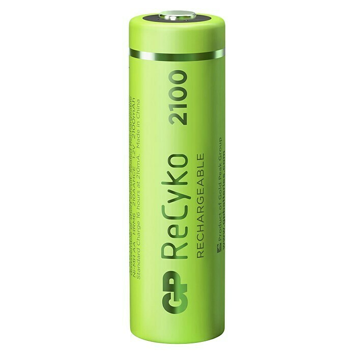 GP ReCyko Akku AA Mignon/HR6, 2100 mAh, NiMH, Ready-to-use8 Stk., Wiederaufladbar Top View