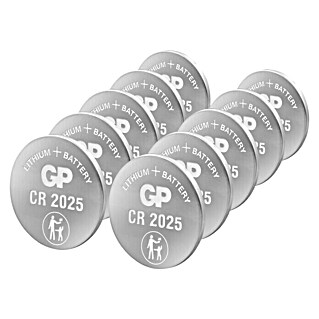 GP Lithium Batterie Knopfzellen CR2025 3V (10 Stk.)