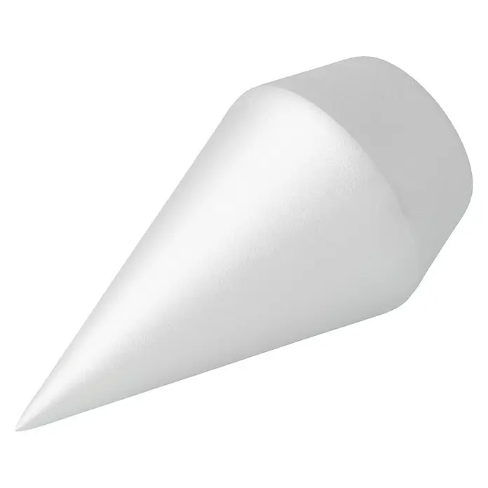 Expo Ambiente Endstück Point - Aluminium, Geeignet für: Gardinenstangen Ø 20 mm, 2 Stk. - Styroporkegel mit zylindrischem Ende, ideal für Bastelarbeiten und Dekorationen, schlicht und vielseitig einsetzbar.