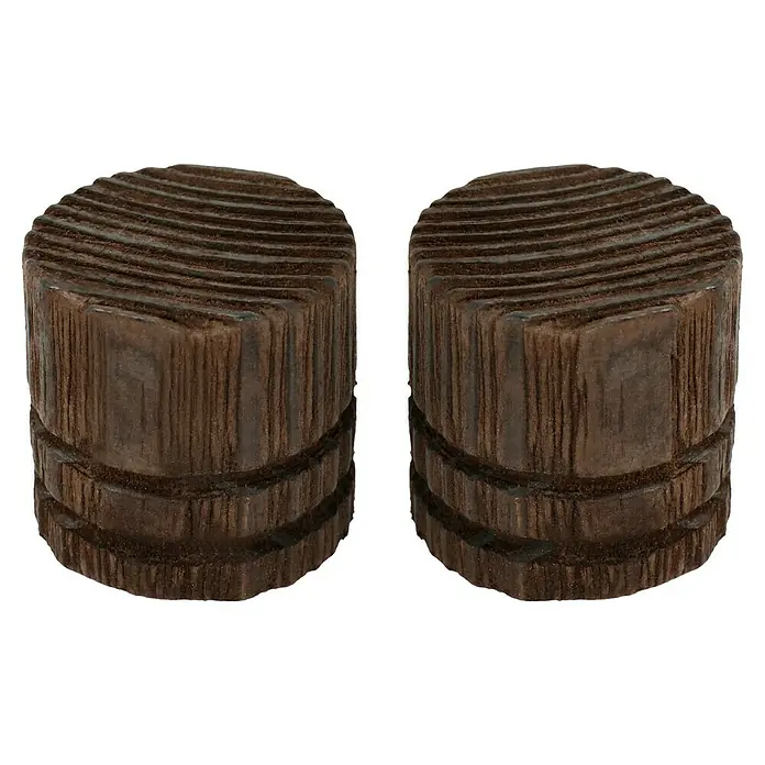 Expo Ambiente Endstück Rill-Cap - 2 Stk., Wenge, Geeignet für: Gardinenstangen Ø 28 mm - Zwei braune Möbelknöpfe aus Holz. Runde Form mit gerillter Oberfläche und einem rustikalen, natürlichen Aussehen für Möbelstücke.