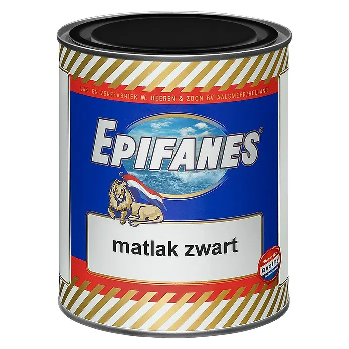 Epifanes Yachtlack - Schwarz, 750 ml - Dose Epifanes Matlak Zwart Lackfarbe, ideal für hochwertige Oberflächen. Seit 1902 steht Epifanes für Qualität und Tradition.