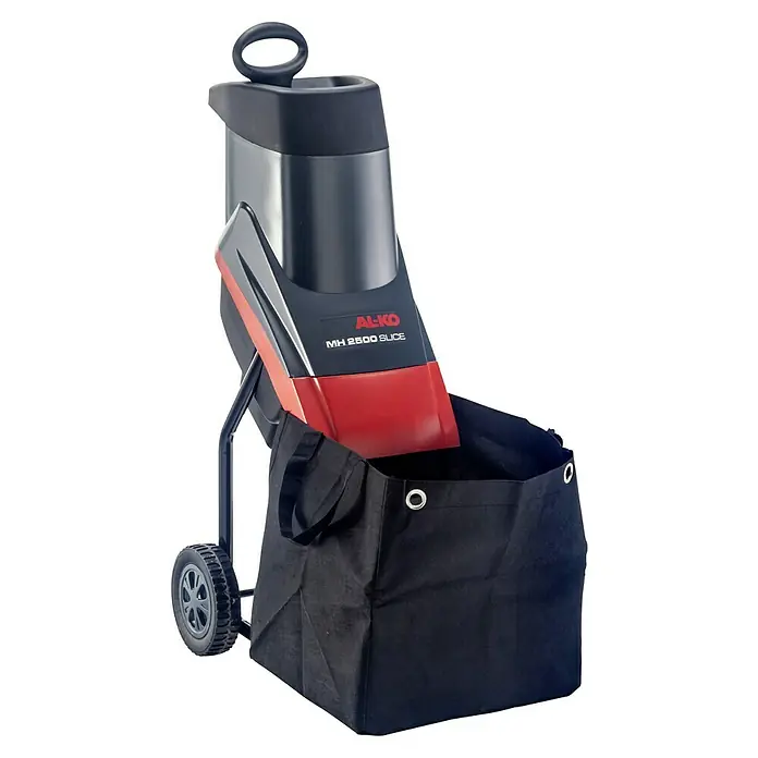AL-KO Easy Elektro-Häcksler MH2500 Slice - Max. Aststärke: 4 cm, 2.500 W - AL-KO MH 2500 Slice Häcksler: Kompakter Gartenhäcksler mit Auffangsack für müheloses Zerkleinern von Gartenabfällen.