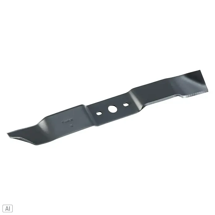 AL-KO Ersatzmesser für Rasenmäher - Akku-Rasenmäher Moweo 42.5 Li , 42.0 Li, 42.1 Li, 42.2 Li - Nahaufnahme eines silbernen Rasenmähermessers auf schwarzem Hintergrund.