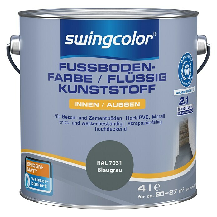swingcolor Pittura per pavimento/plastica liquida 2in1 RAL 7031