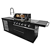 Buschbeck Outdoorküche Cambridge (Schwarz, Material Grillfläche: Edelstahl, Anzahl Brenner: 4) | BAUHAUS
