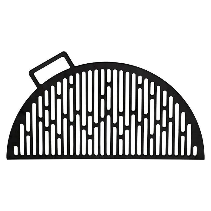 Buschbeck Grillrost Feuerschale - L x B: 29 x 57 cm - Halbmondförmiger Grillrost aus Gusseisen mit Griff, ideal zum Grillen von Speisen auf dem Grill. Robust und langlebig.