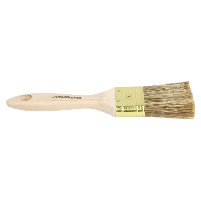 swingcolor Premium Lasur-Flachpinsel - Breite Borsten: 50 mm, Hollestermischung, Naturholz