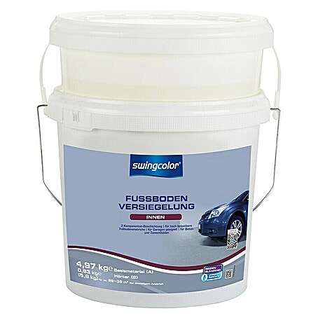 swingcolor Fußbodenversiegelung RAL 7001 (Silbergrau, 5,8 kg, Seidenglänzend)