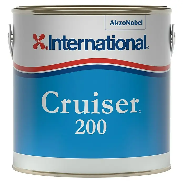 International Selbstpolierendes Antifouling Cruiser 200 - 2,5 l, Schwarz - Dose International Cruiser 200 Antifouling-Bootsfarbe von AkzoNobel für den Schutz und die Leistung von Schiffen auf dem Wasser.