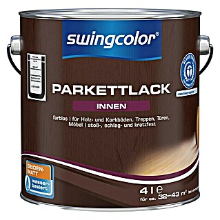 swingcolor Parkettlack (Farblos, Seidenmatt, 4 l, Wasserbasiert)