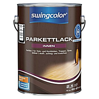 swingcolor Parkettlack (Farblos, Seidenmatt, 2,5 l, Wasserbasiert)