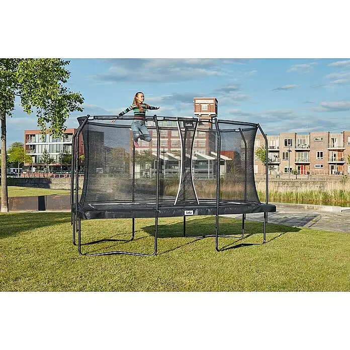 Salta Trampolin Premium Black Edition - 396 x 244 cm, Schwarz - Anwendungsbeispiel