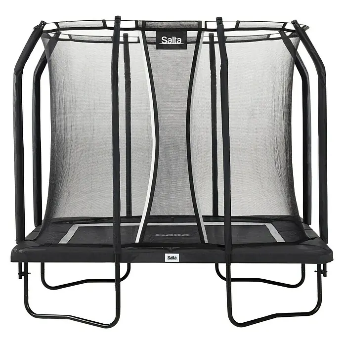 Salta Trampolin Premium Black Edition - 214 x 153 cm, Schwarz - Das rechteckige Salta-Trampolin mit Sicherheitsnetz bietet sicheren und hochwertigen Springspass für die ganze Familie.