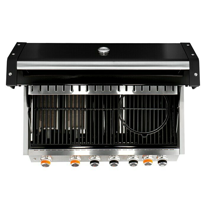 Kingstone KMS Gasgrill Cliff 605-II Built InAnzahl Brenner: 6, Hauptgrillfläche: 89,2 x 45 cm, 14 kW, Schwarz/Silber Top View