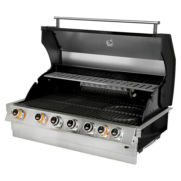 Kingstone KMS Gasgrill Cliff 605-II Built InAnzahl Brenner: 6, Hauptgrillfläche: 89,2 x 45 cm, 14 kW, Schwarz Diagonal View