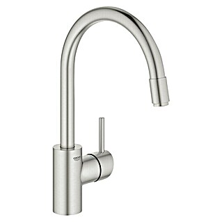 Grohe Concetto Spültischarmatur (Supersteel, Matt, Ausziehbar)