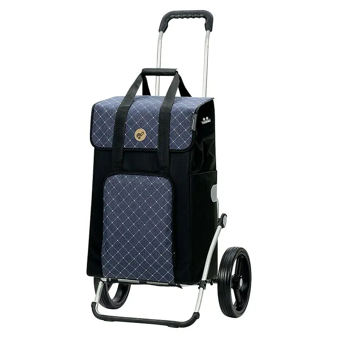Andersen Royal Einkaufstrolley Isak - Traglast: 50 kg, Blau - Einkaufstrolley mit Kühlfunktion und robustem Rahmen für komfortablen Transport von Lebensmitteln.