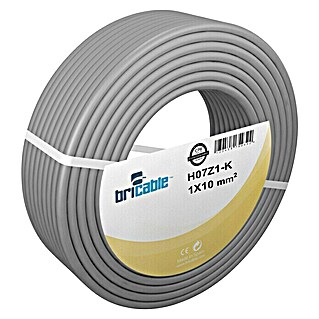 Bricable Cable unipolar Fase (H07Z1-K, Número de cables: 1, 10 mm², 100 mm, Gris)