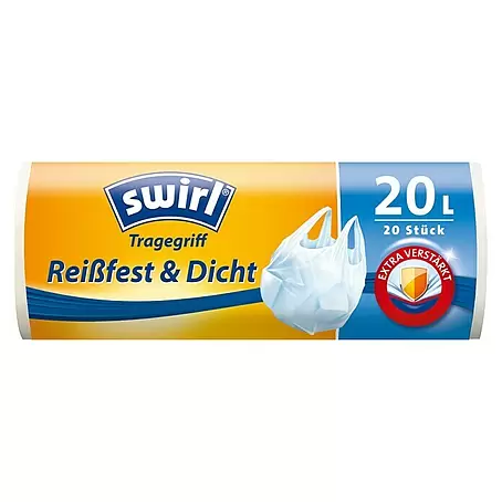 Swirl  Müllbeutel Reißfest & Dicht mit Tragegriff