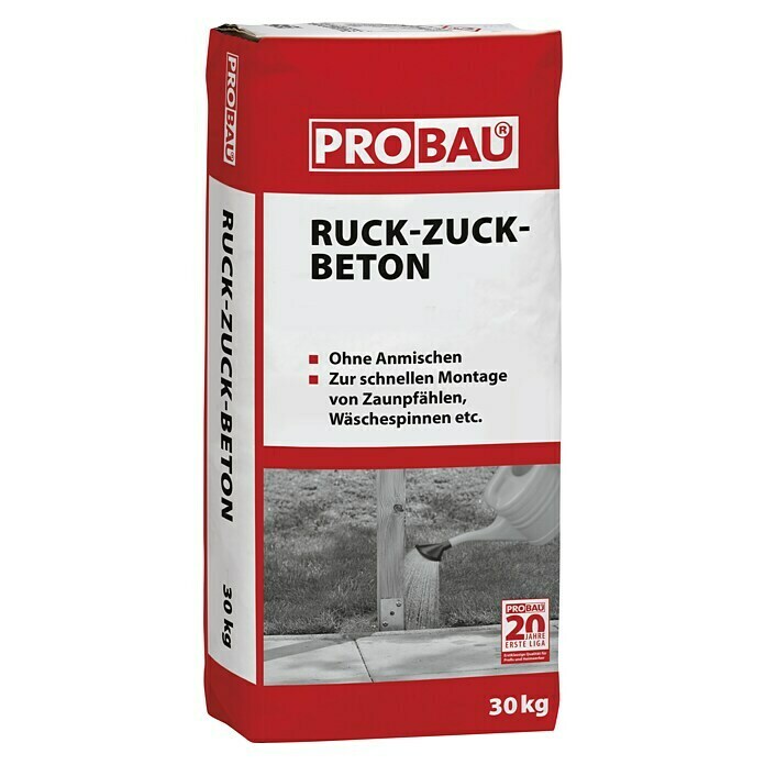 Probau Trocken-Fertigbeton Ruck Zuck Beton30 kg Diagonal View